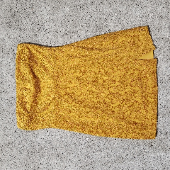 Revolve Privacy Please Tatum Strapless Mini Dress in Gold Size Medium - Picture 8 of 12